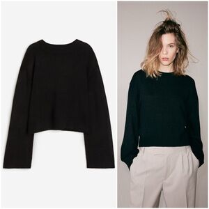 Black Sweater with Linked Seams (M, L, XL)